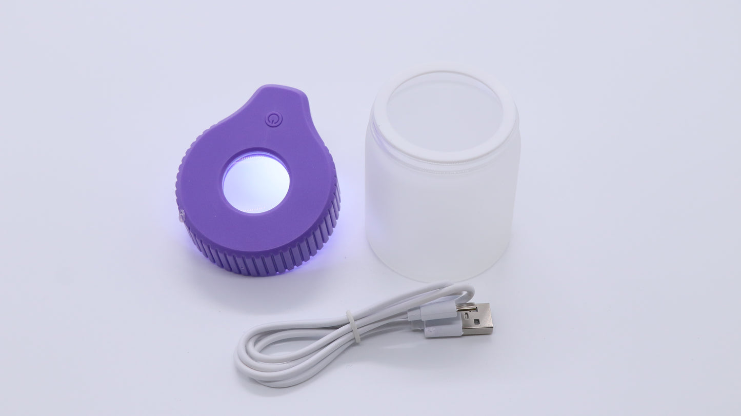 Magnifying Glass Stash Jar with LED Light