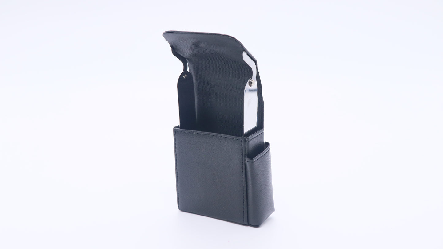Classy Cigarette-Box + Lighter Holder Leather Case