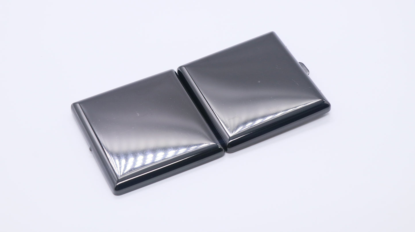 Fancy Black Cigarette-Stick Metallic Case