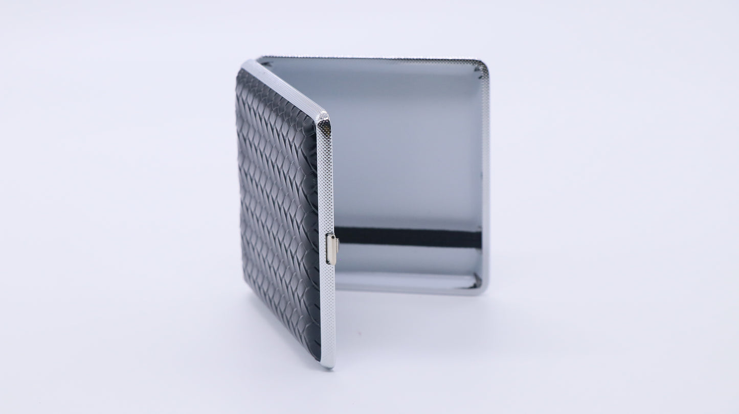 Sleek Cigarette-Sticks Leather Tin Case