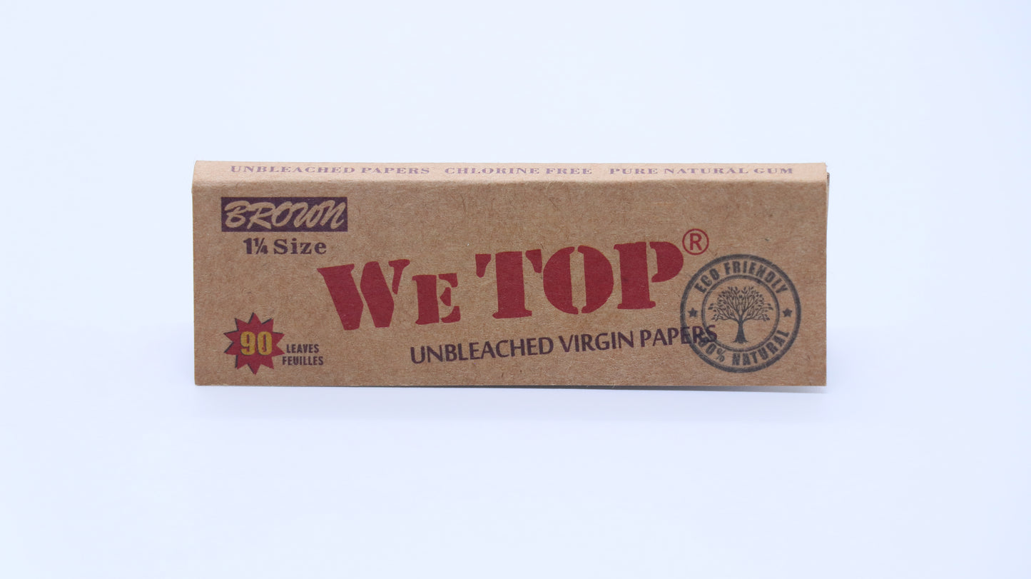 11/4 We Top Brown Hemp Rolling Papers - Medium