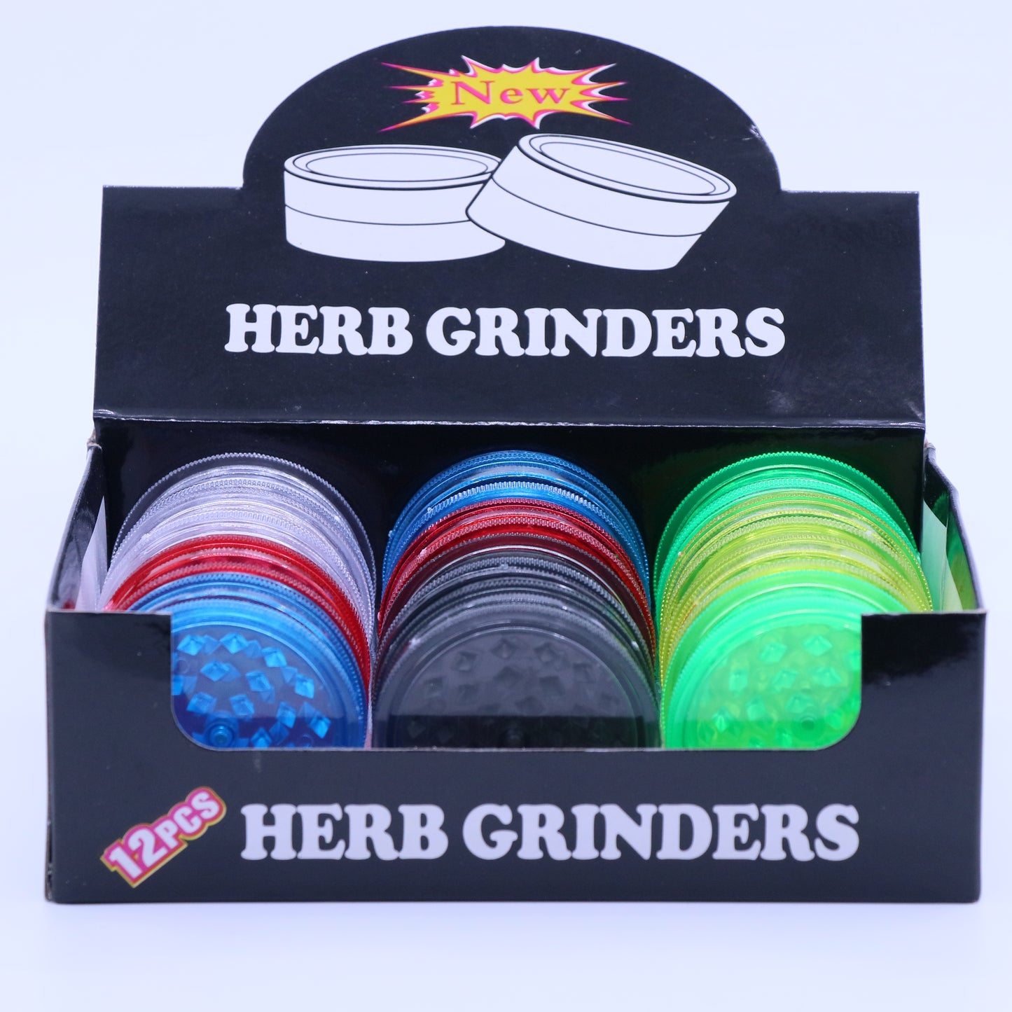 60mm Simple Neon 3-Part Acrylic Grinder - Large