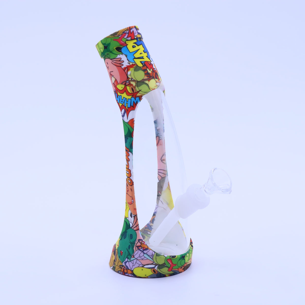 10" Curve Glass & Silicone Waterpipe - Medium