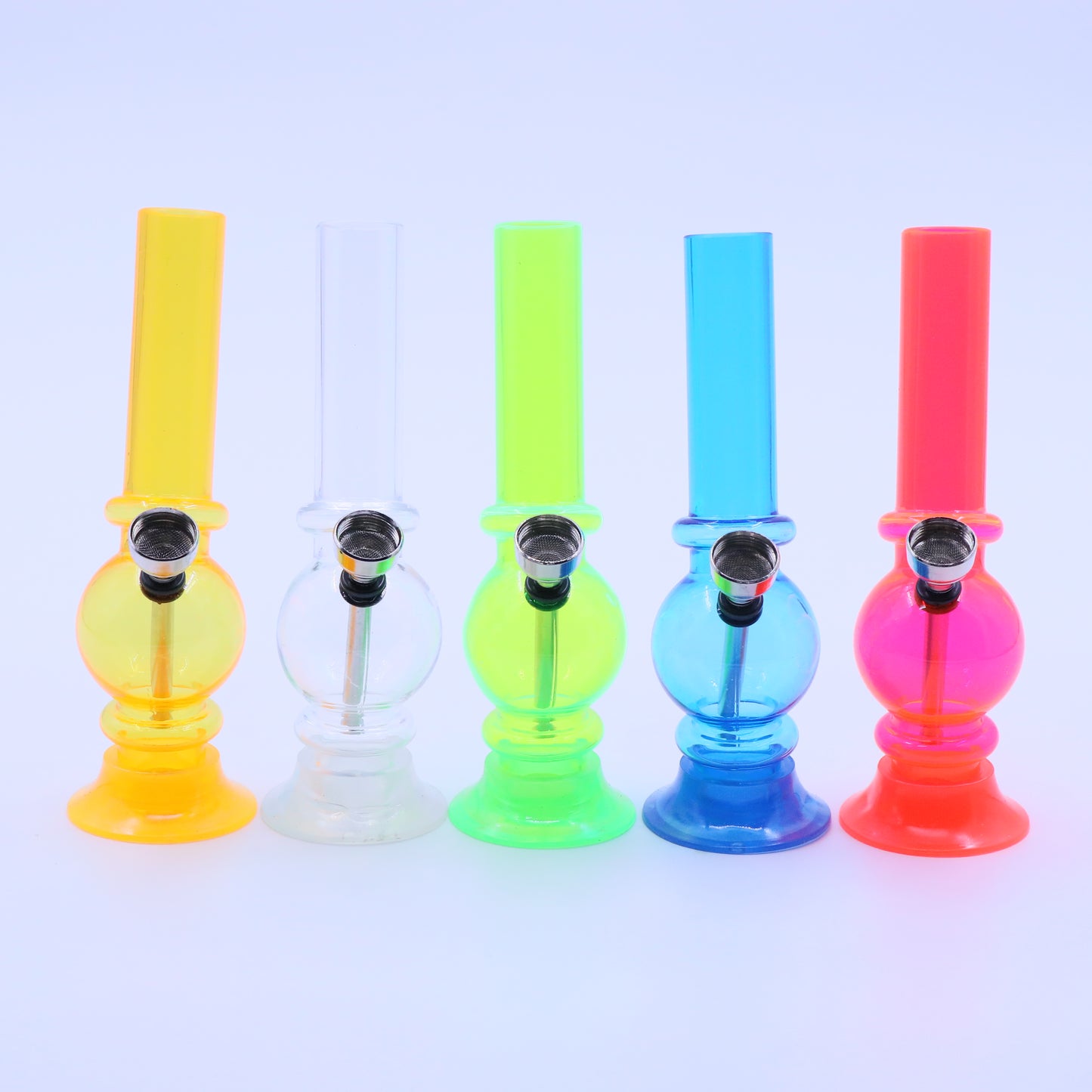 6" Neon Mini Acrylic Waterpipe - Small