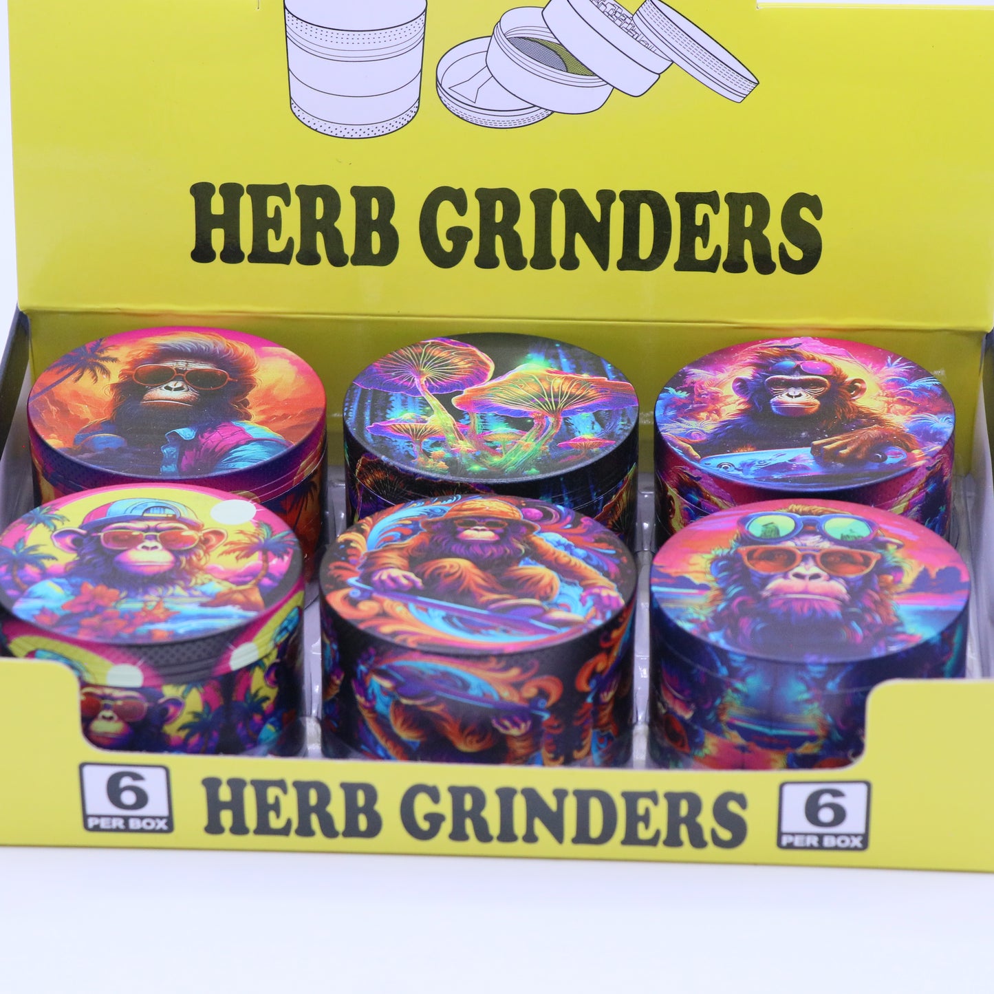 60mm Ape 4-Part Metallic Grinder - Large