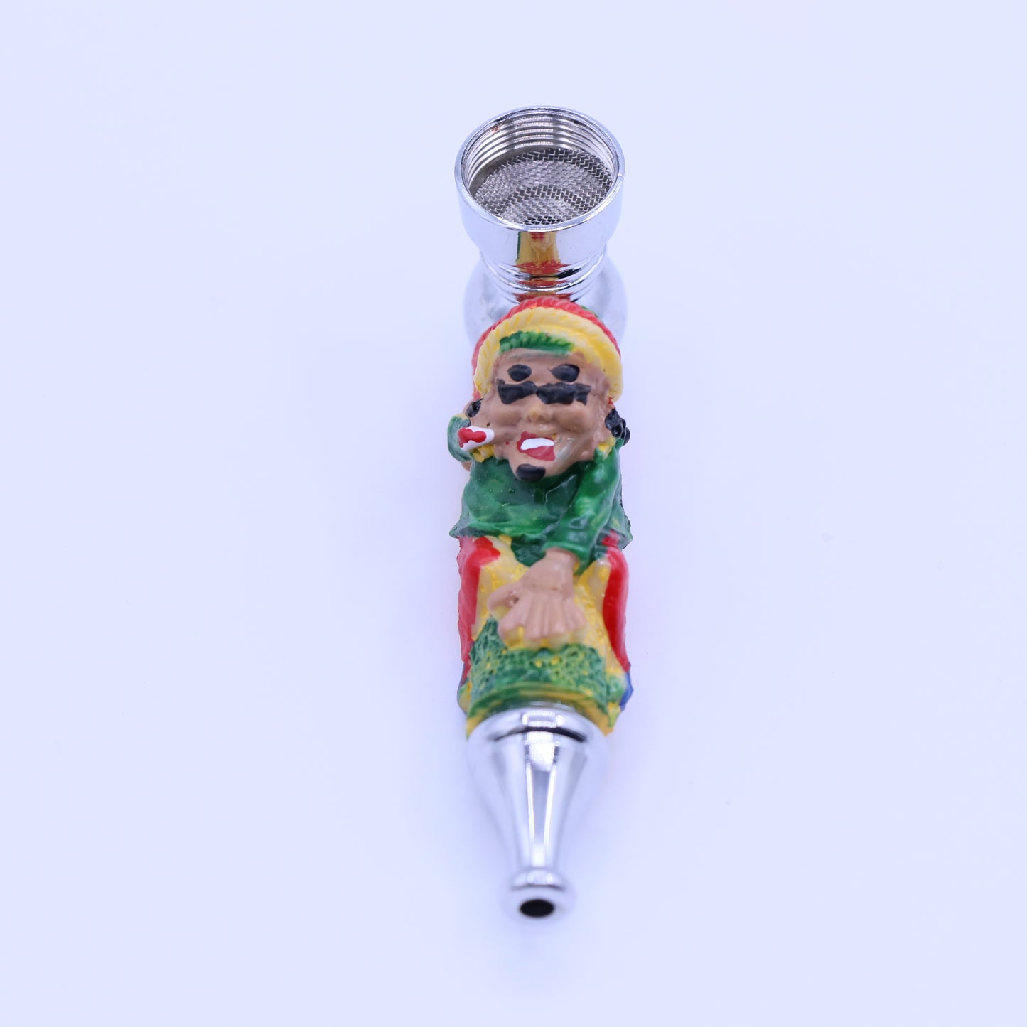 3" Rasta Metallic Smoking Pipe