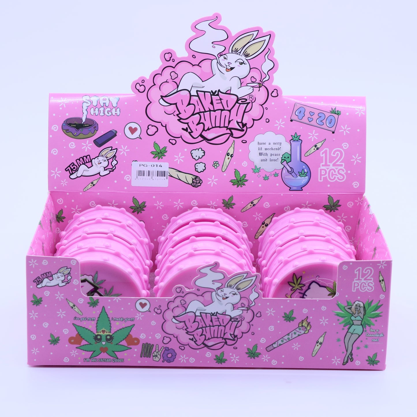 80mm Baked Bunny 2-Part Acrylic Grinder - XLarge