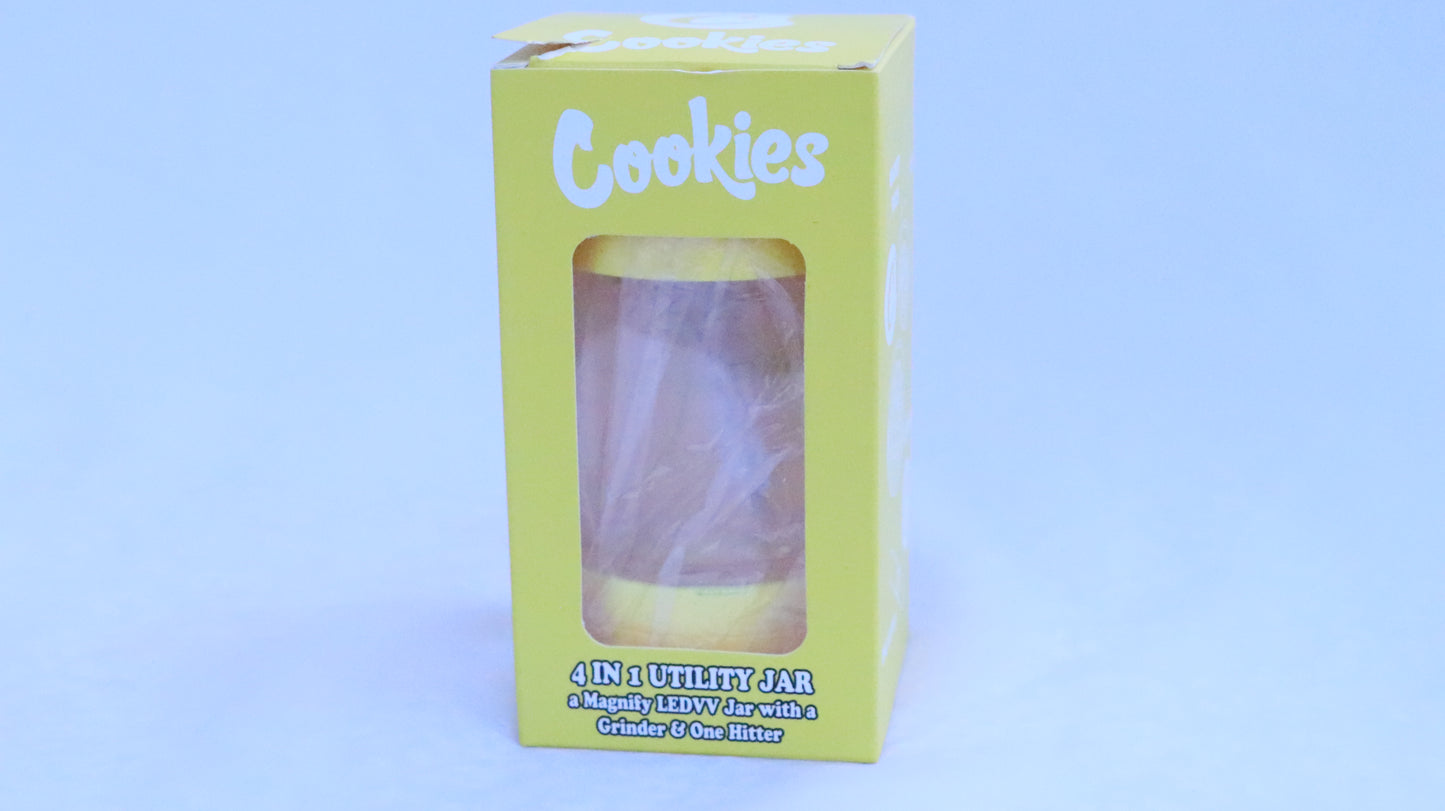 Cookies Stash Jar with Grinder + One Hitter