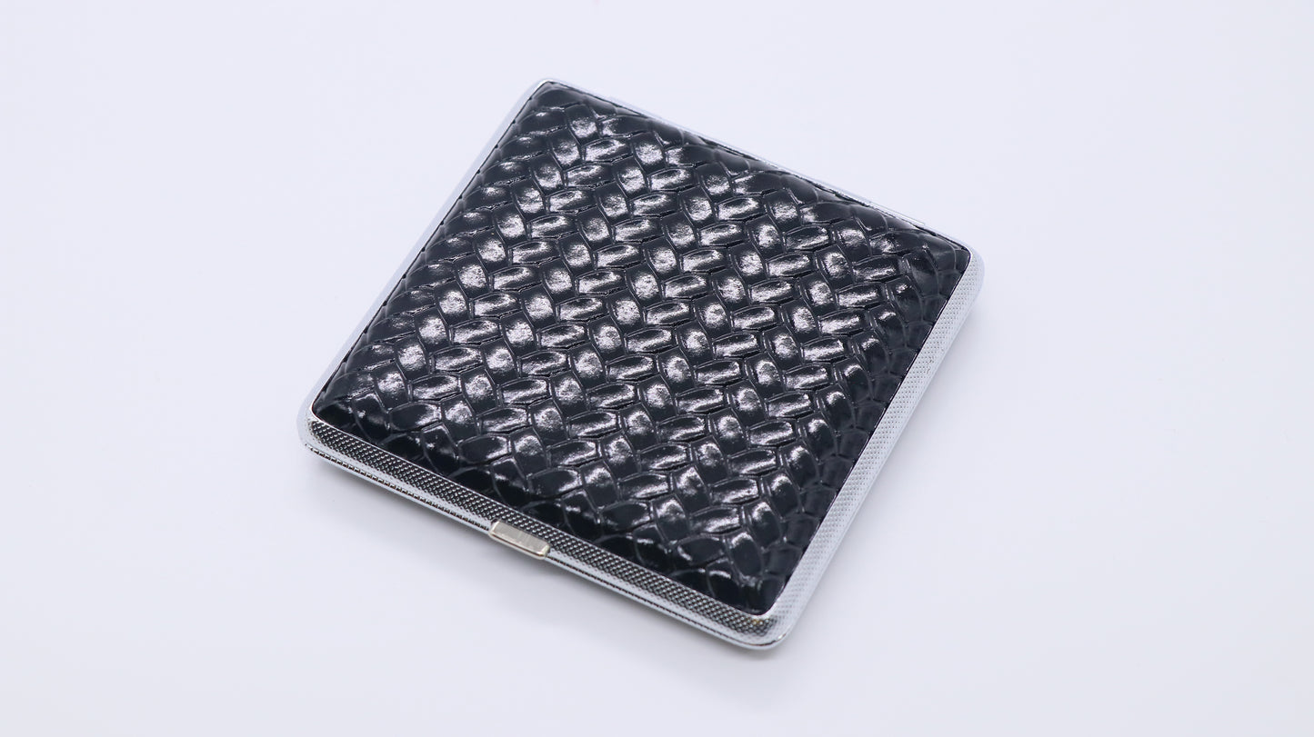 Cigarette Storage Leather Case - Black