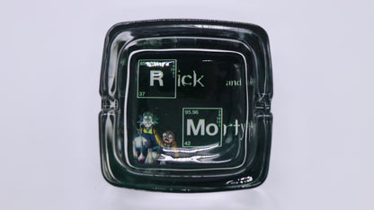 Rick & Morty Square Glass Ashtray