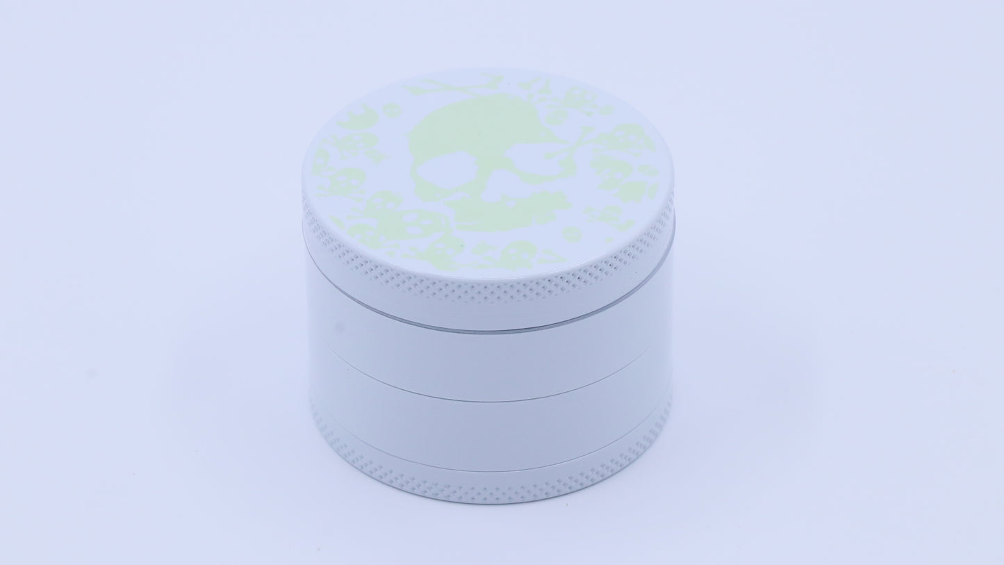 4-Piece Herb Grinder - 50mm Medium White glow