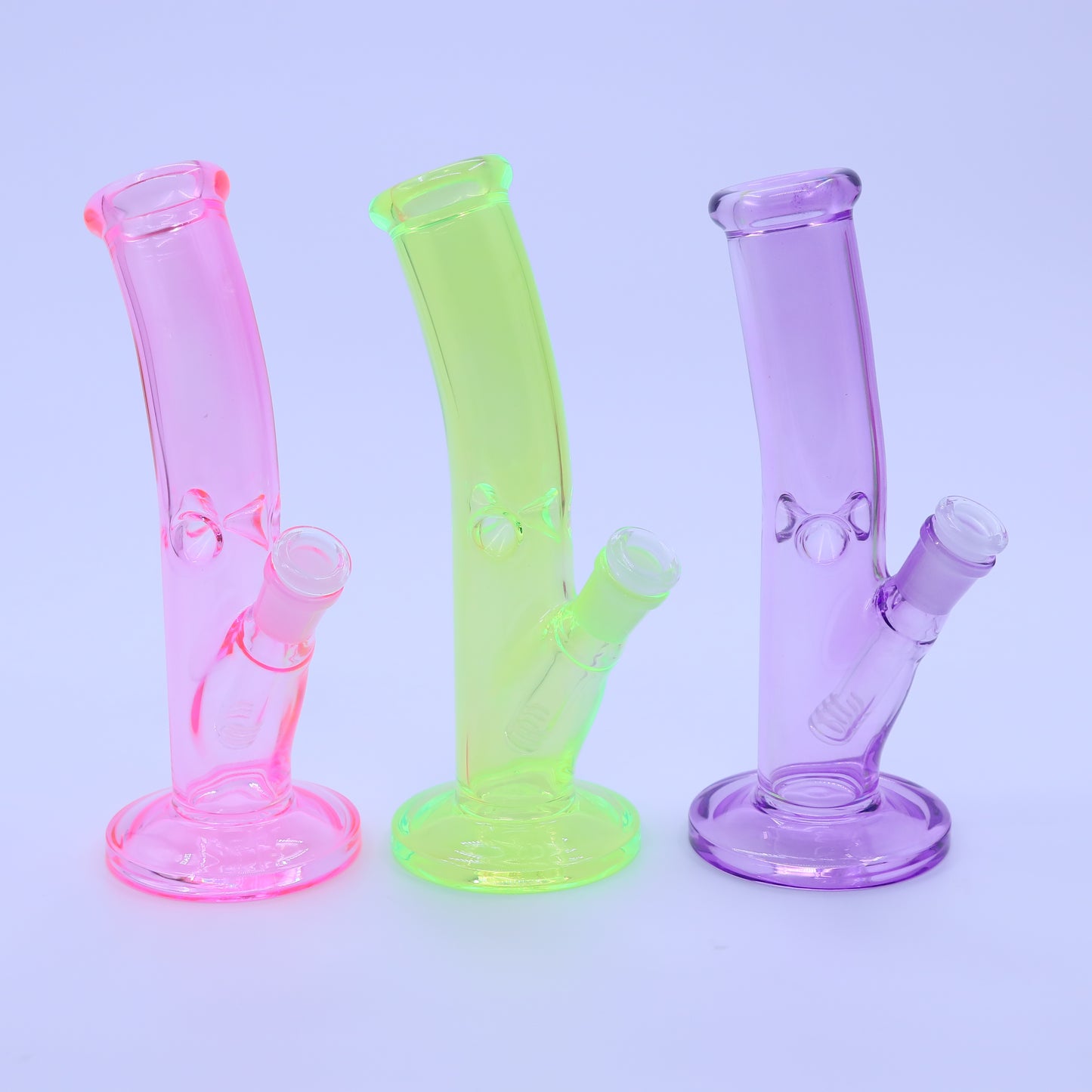 10" Funky Straight Bent Glass Waterpipe