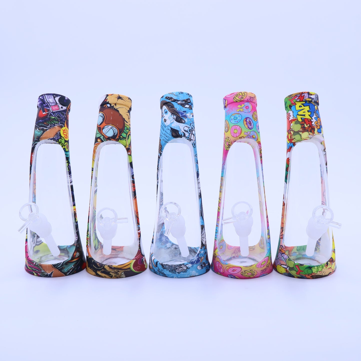 10" Horn Glass Silicone Waterpipe