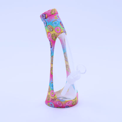 10" Curve Glass & Silicone Waterpipe - Medium