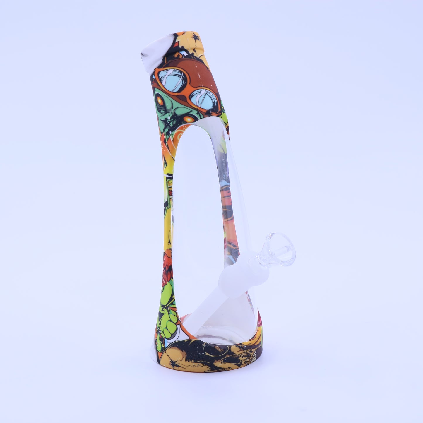 10" Horn Glass Silicone Waterpipe