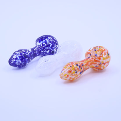 4" Colorblast Spoon Glass Pipe