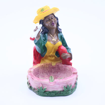 Rasta Lady Resin Ashtray
