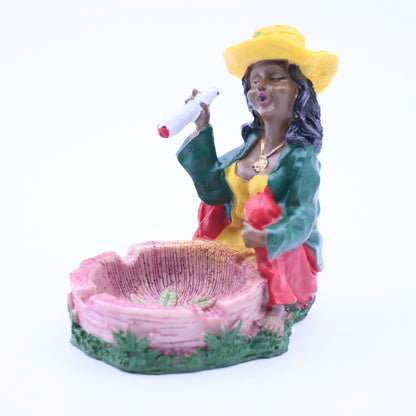 Rasta Lady Resin Ashtray