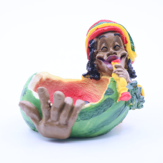 Rasta Melon Resin Ashtray