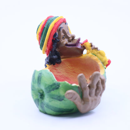Rasta Melon Resin Ashtray