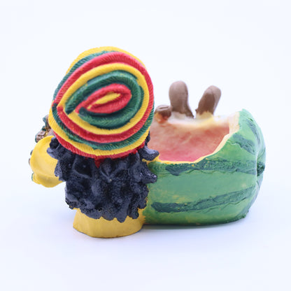Rasta Melon Resin Ashtray