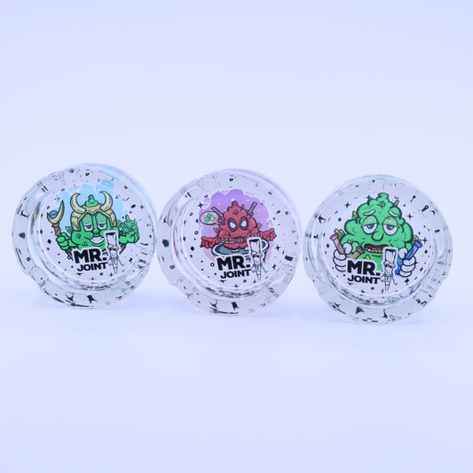 Mr. Joint Round Glass Ashtray