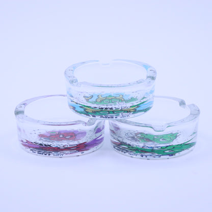 Mr. Joint Round Glass Ashtray