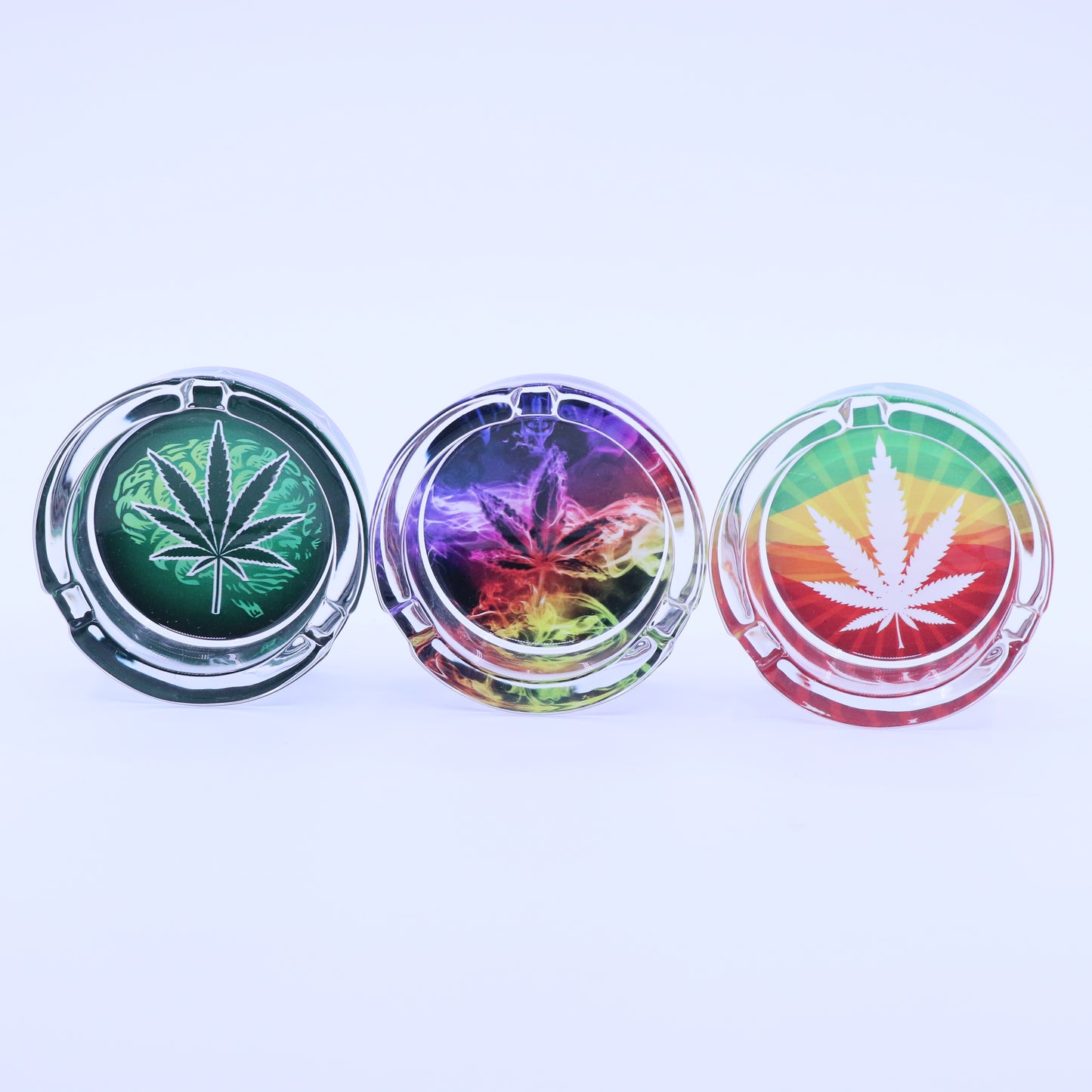 Leaf Round Glass Ashtray