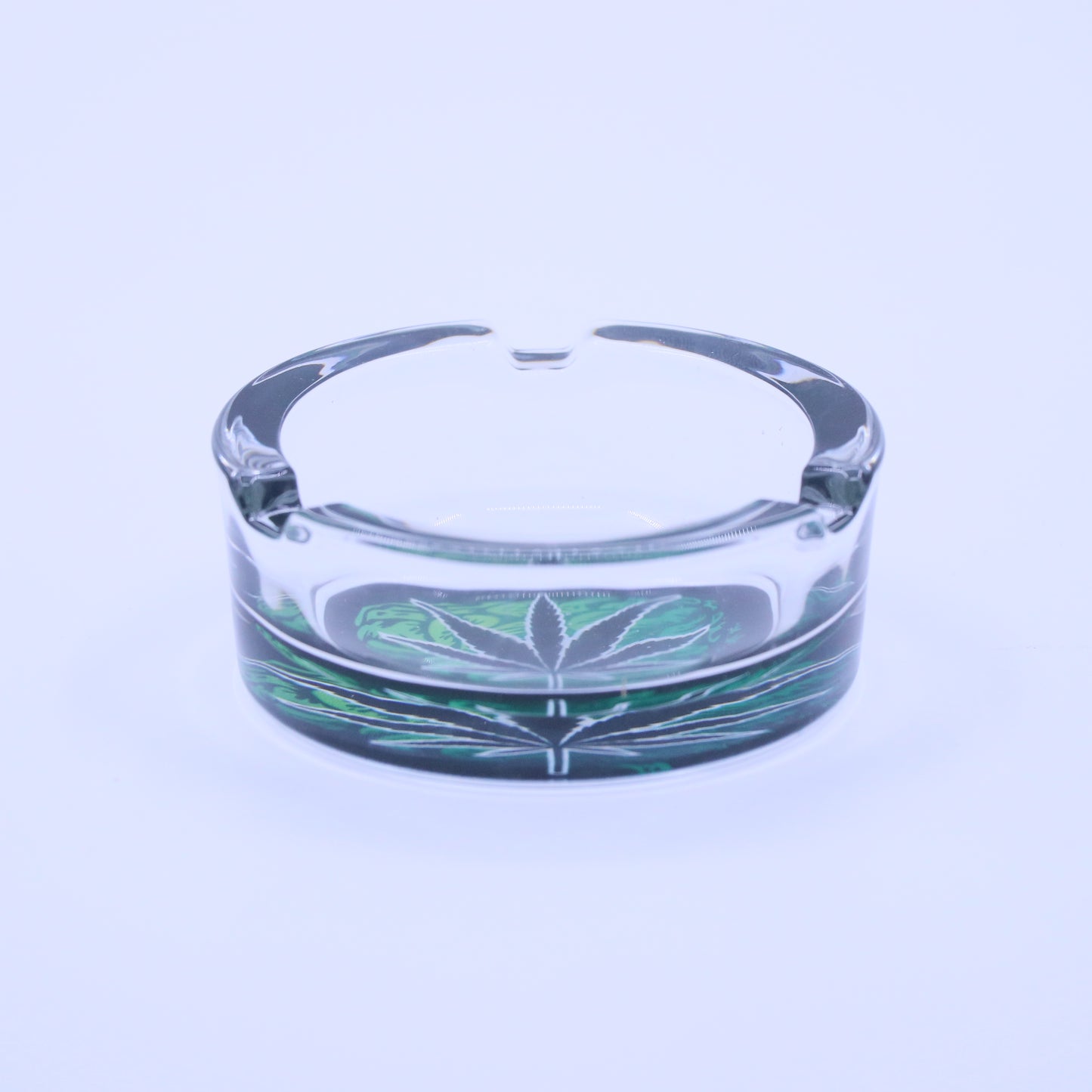 Leaf Round Glass Ashtray