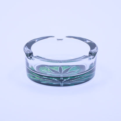 Leaf Round Glass Ashtray