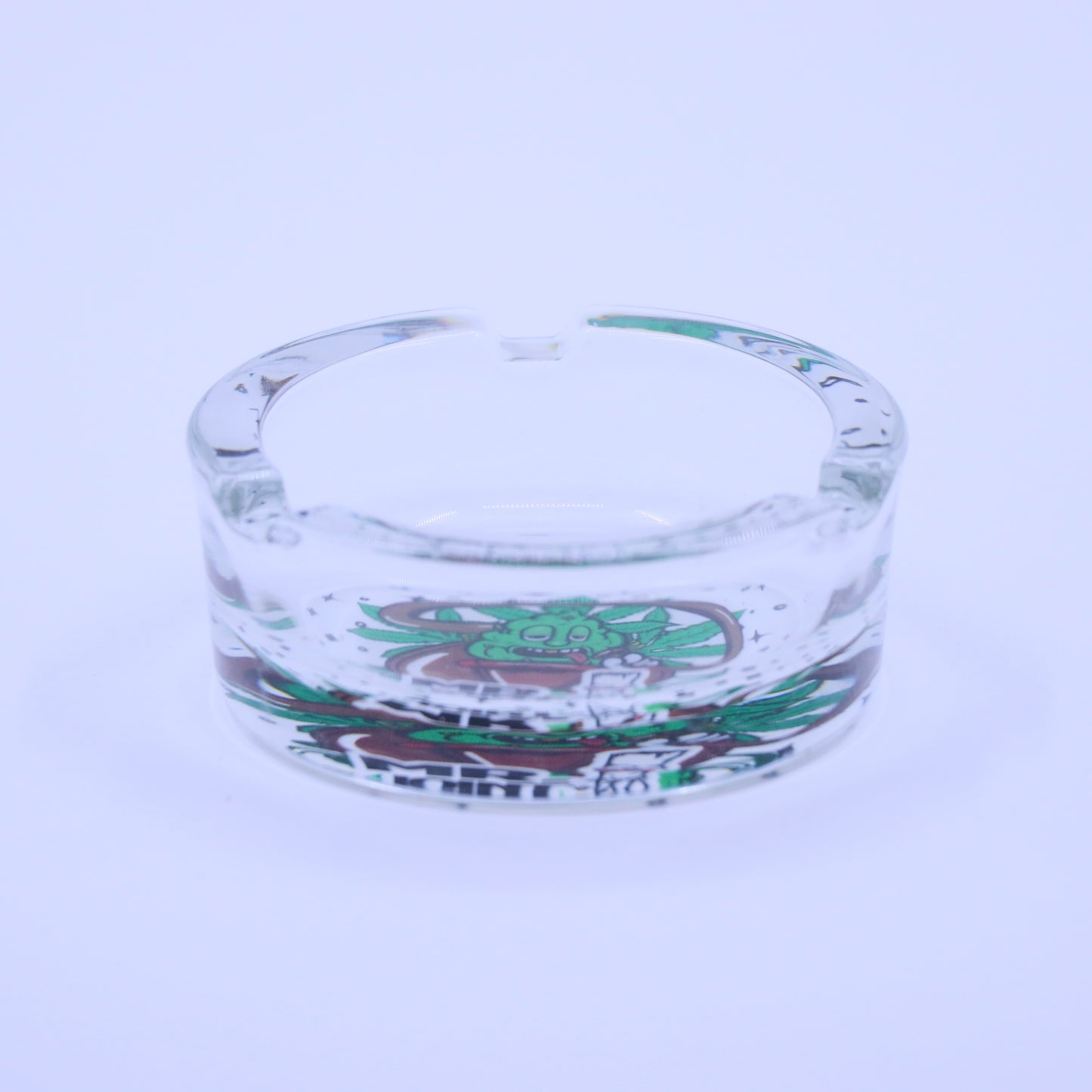 Mr. Joint Round Glass Ashtray