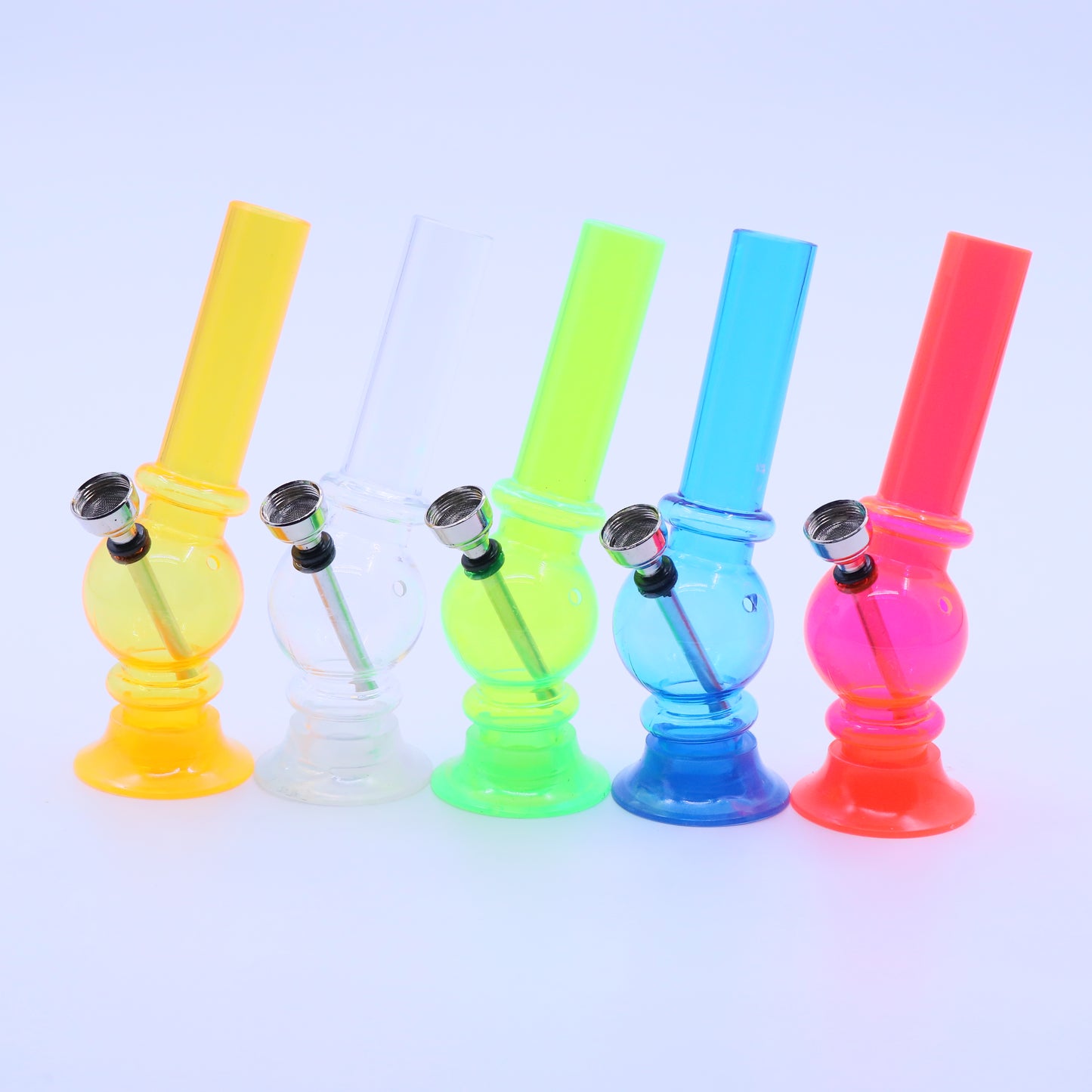 6" Neon Mini Acrylic Waterpipe - Small