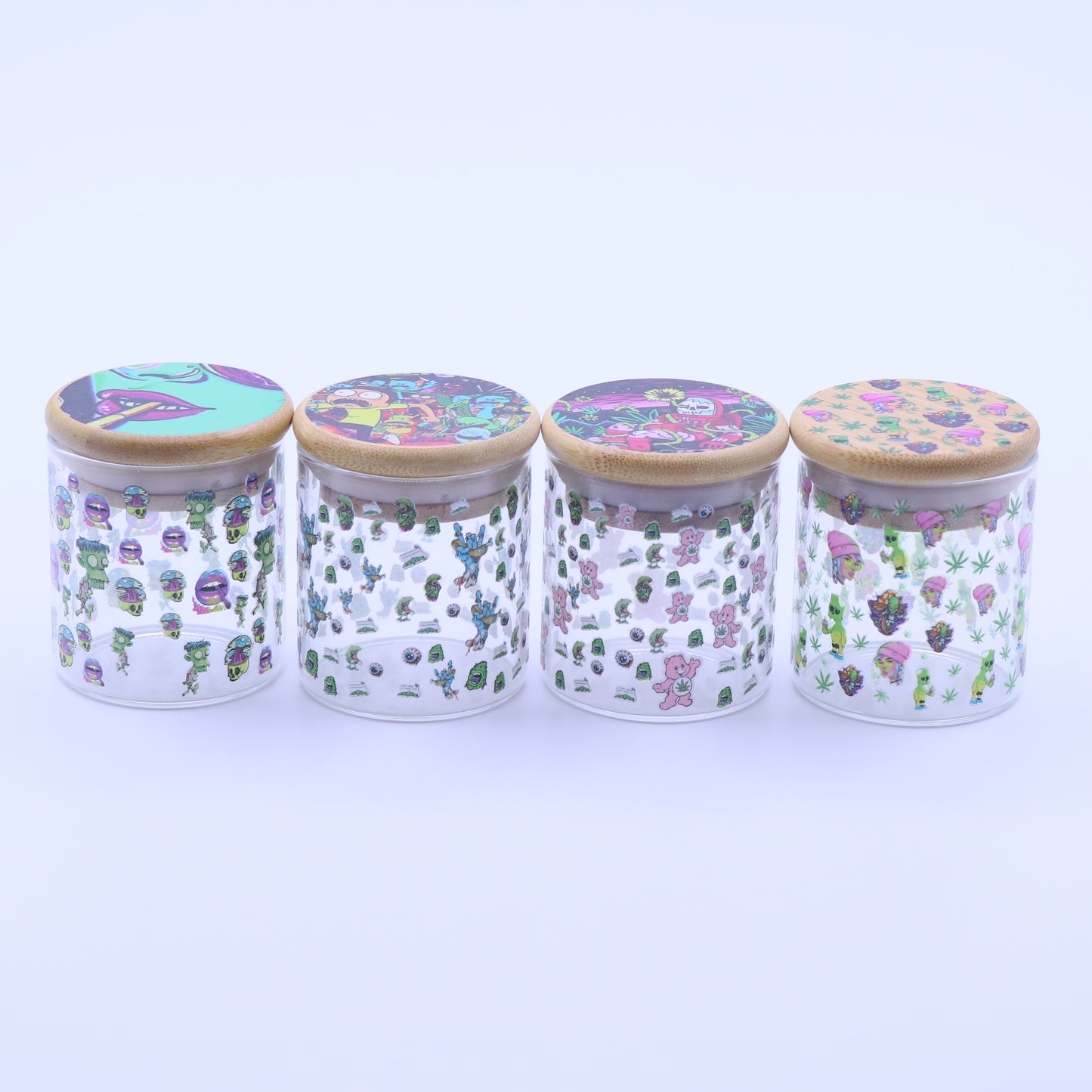 Funky Bamboo & Glass Stash Jar