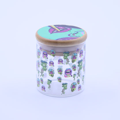 Funky Bamboo & Glass Stash Jar