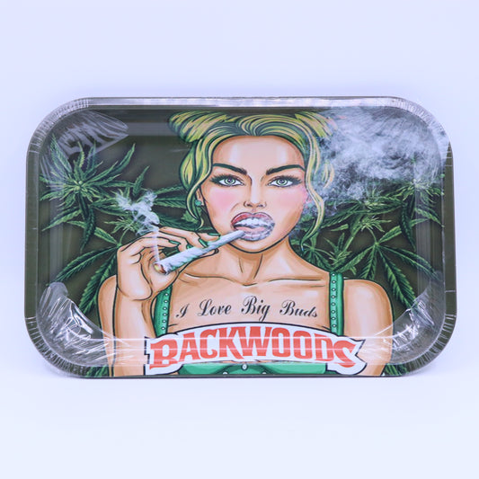Bckwoods Chq Metallic Rolling Tray - Large