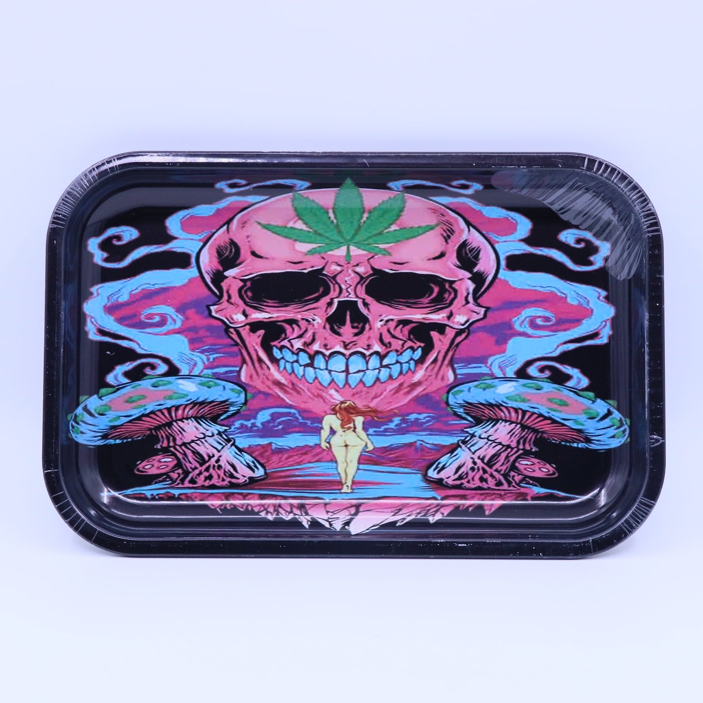 Bckwoods Skully Metallic Rolling Tray - Large