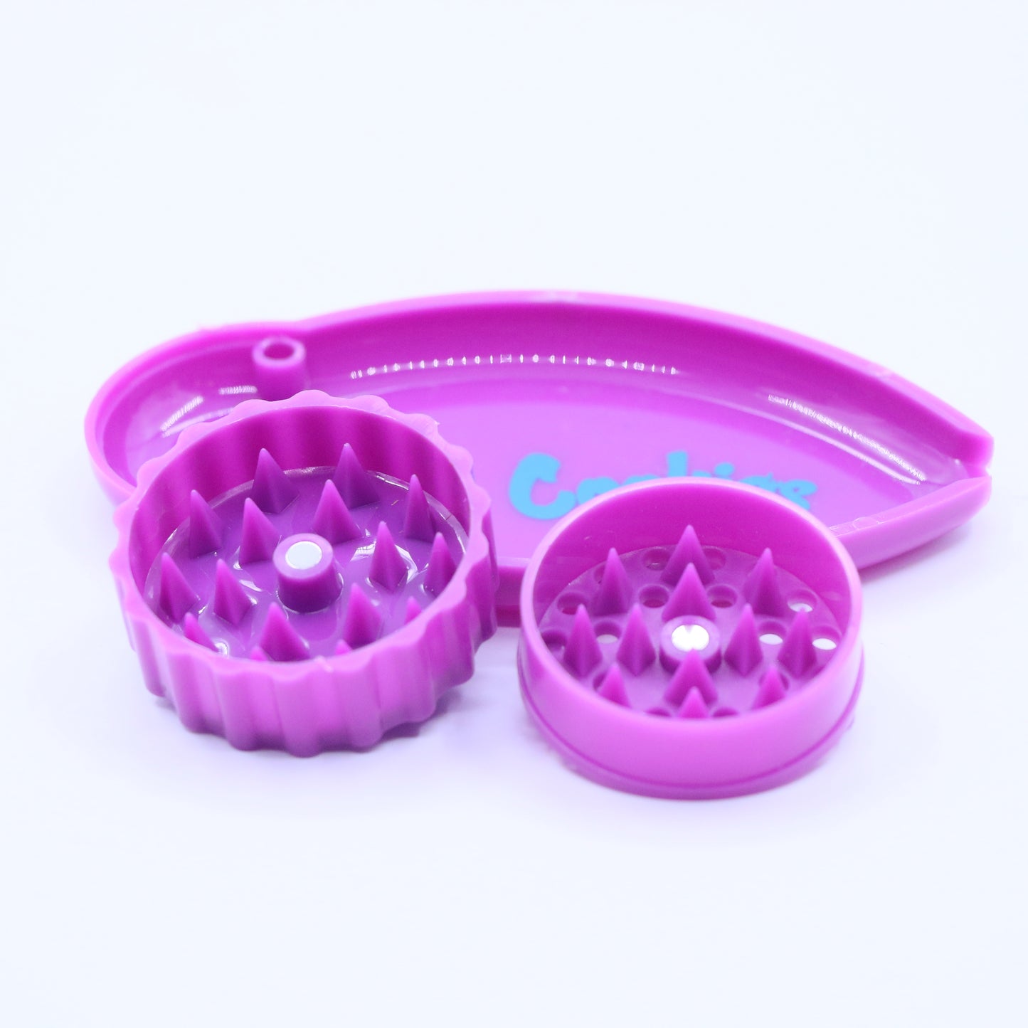 40mm Cookies 2-Part Plastic Grinder & Tray - Small
