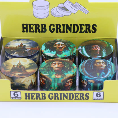 60mm Rasta 4-Part Metallic Grinder - Large