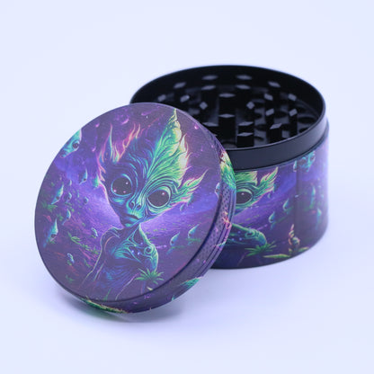 60mm Alien 4-Part Metallic Grinder - Large