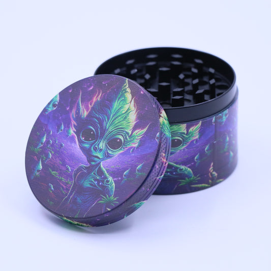 60mm Alien 4-Part Metallic Grinder - Large