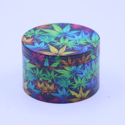 60mm Leaf 4-Part Metallic Grinder - Large