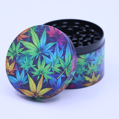 60mm Leaf 4-Part Metallic Grinder - Large