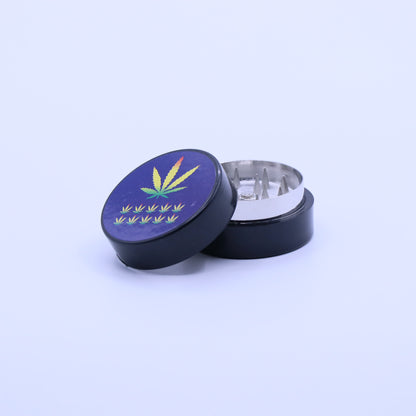 40mm Leaf 2-Part Metallic Grinder - Small