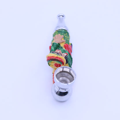 3" Rasta Metallic Smoking Pipe