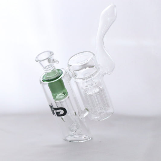 7" Grace Glass Double Chamber Glass Bubbler - Fancy Puffs Smoke Shop